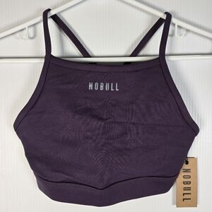 NWT NOBULL Women's Dark Plum High Neck Sports Bra Size Small